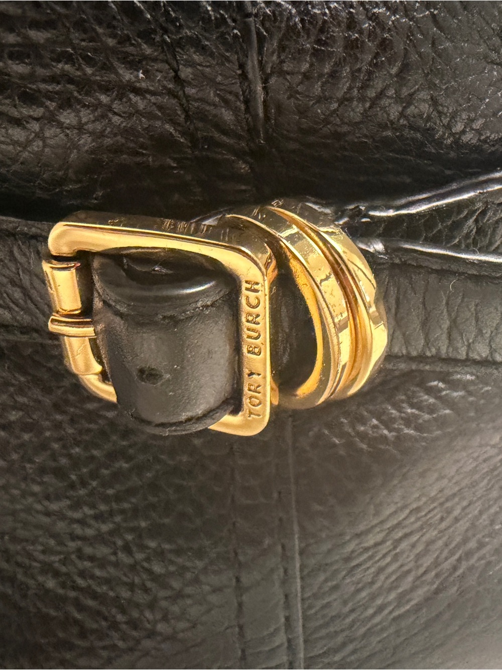 Pre-Loved Tory Burch Marlene Tumbled Black Leather Riding Boots - Picture 8 of 12